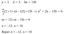 How many terms of A.P. 3, 5, 7, 9, ... must be taken to get the sum 120?